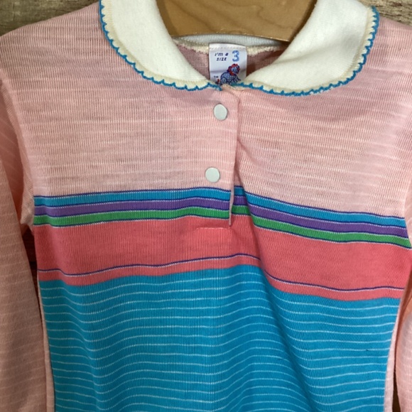 Toddler Girl Shirt Vintage Long Sleeve Garanimals Size 3 - Picture 2 of 4